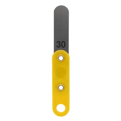 Bladmått 0,30 mm med plasthandtag (gul)